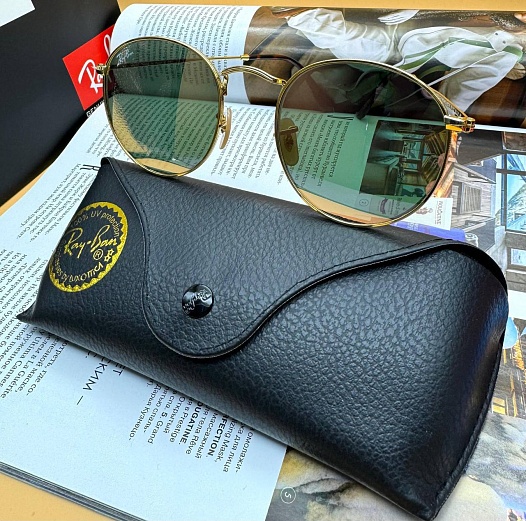 Солнцезащитные очки Ray-Ban Round Metal - Pink Mirrored   