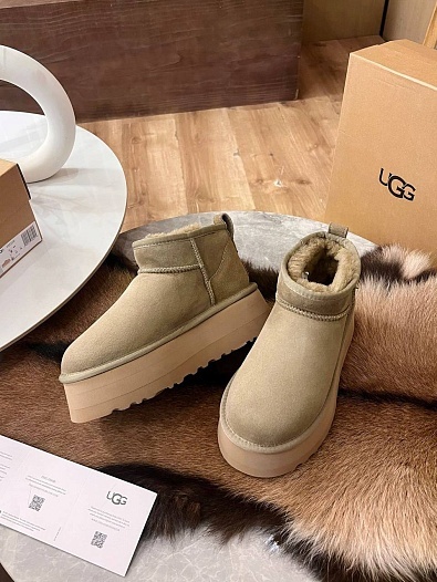 Женские ботинки UGG Classic Ultra Mini Platform - Brown   