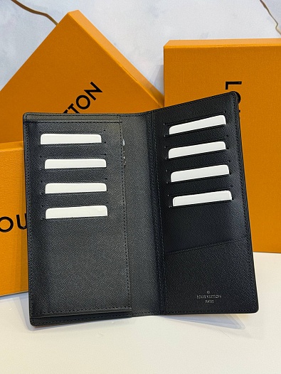 Кожаный бумажник Louis Vuitton Brazza premium 10x19x2 см   