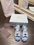 Женские кожаные сандалии Prada Monolith Fisherman - Blue
