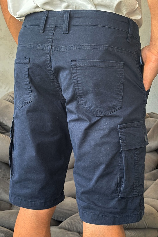 Синие шорты Stone Island cargo compass-patch