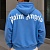Голубое оверсайз худи Palm Angels Classic logo-print