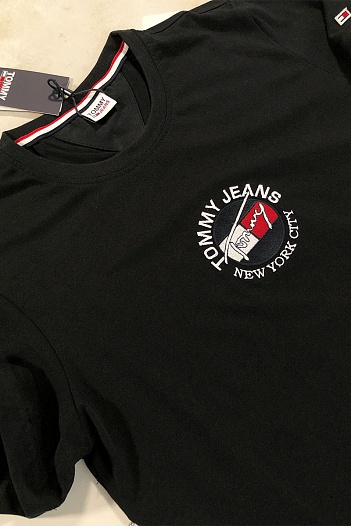Чёрная мужская футболка Tommy Hilfiger New York City   