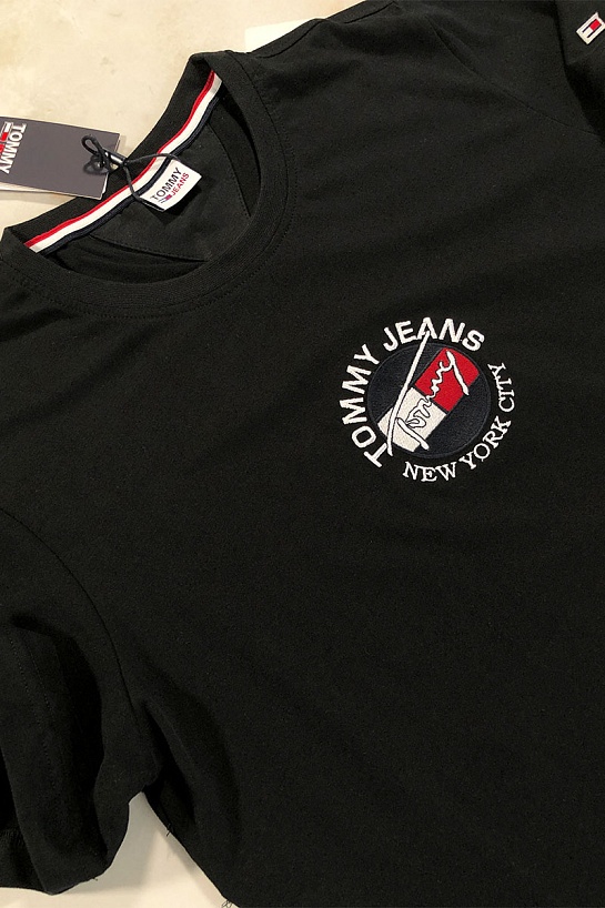 Чёрная мужская футболка Tommy Hilfiger New York City