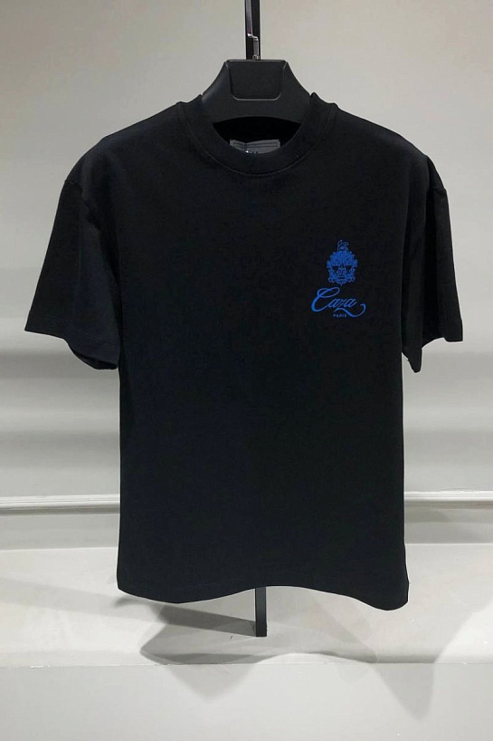 Чёрная футболка Casablanca Embleme de Caza logo-print