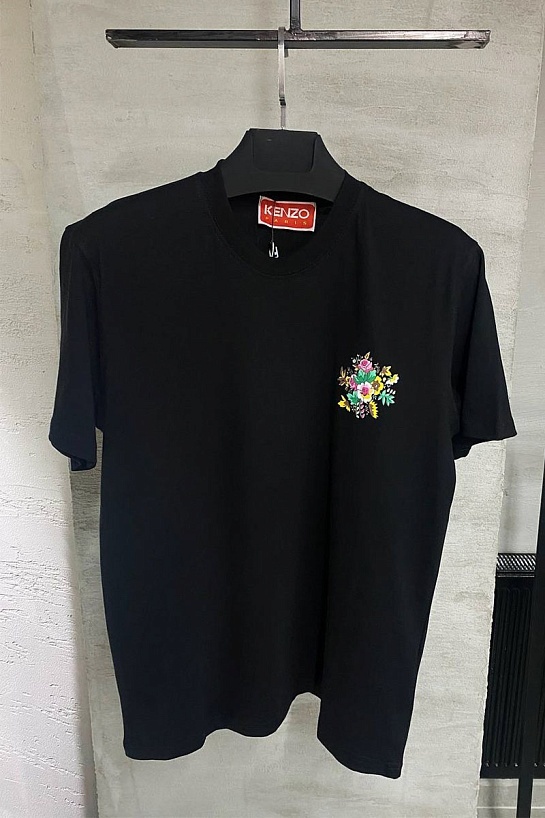 Футболка чёрного цвета Kenzo Pop Bouquet