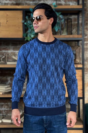 Мужская кофта Hermes синего цвета   