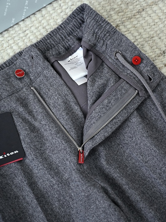 Мужские серые брюки Kiton premium