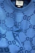 Брендовая оверсайз футболка Gucci синего цвета