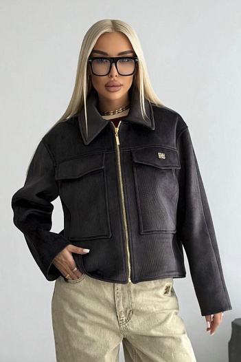 Женская вельветовая куртка MIU MIU premium - Black   