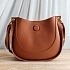 Кожаная сумка через плечо 32x26 см - Brown