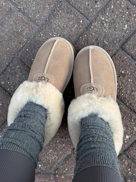 Женские ботинки с мехом UGG Mate Revival - Beige