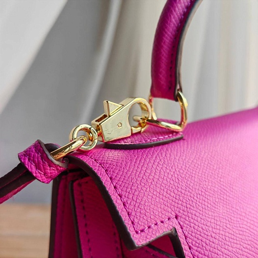 Женская кожаная сумка Hermes Kelley 25x20 см - Pink   
