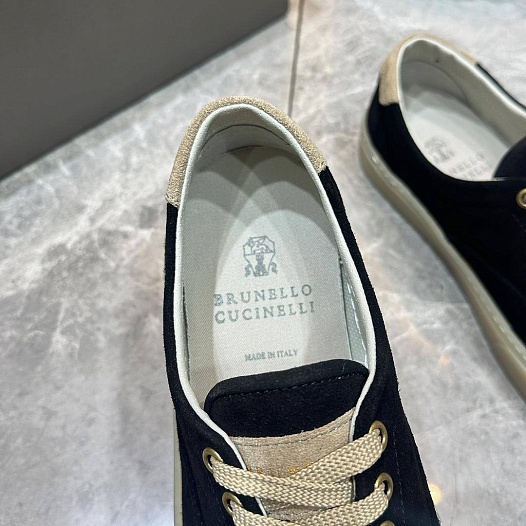 Замшевые кеды Brunello Cucinelli Sail low-top - Black   