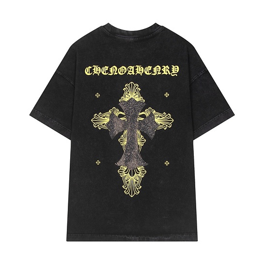 Чёрная оверсайз футболка Gothic logo