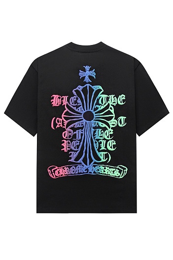 Чёрная оверсайз футболка Chrome Hearts Premium   
