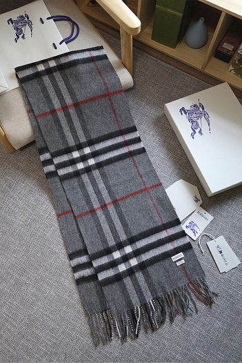 Шарф Burberry two-tone Check premium 168x30 см - Grey   