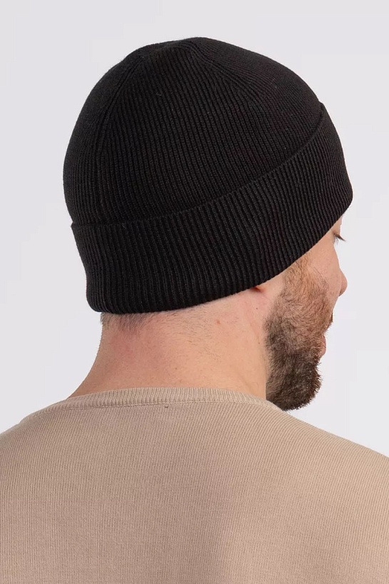 Шапка чёрного цвета Stone Island compass-patch