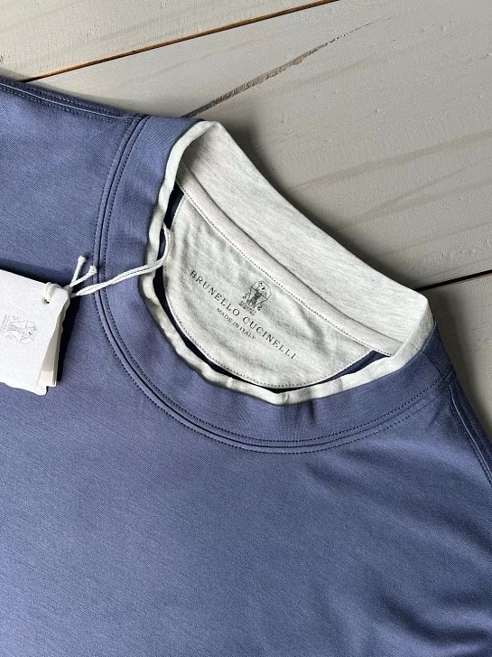 Футболка Brunello Cucinelli Premium layered-effect - Light Blue