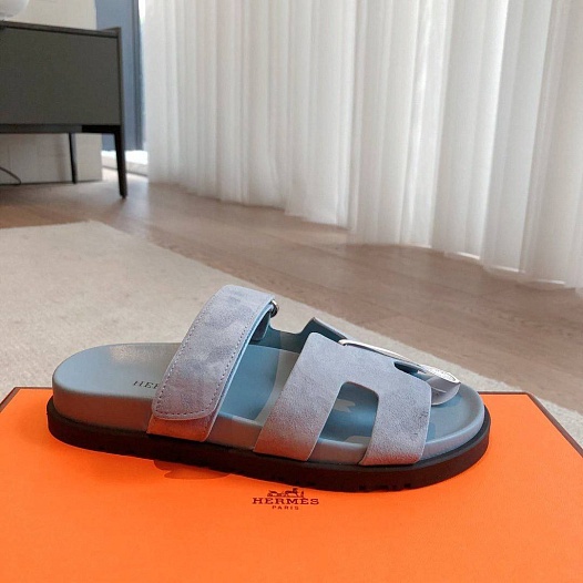 Женские сандалии Hermes Premium - Blue   