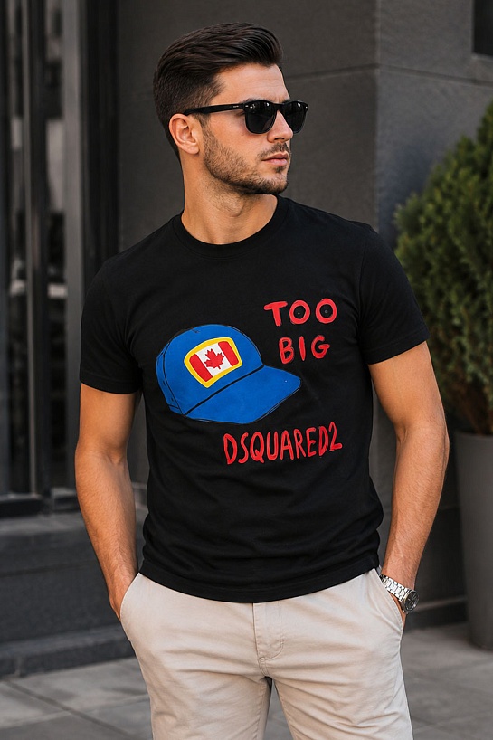 Футболка чёрного цвета Dsquared2 Too Big