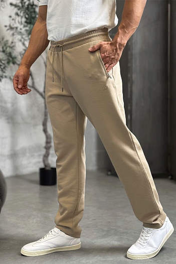 Бежевые спортивные штаны Brioni B-еmbroidery   