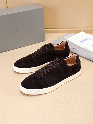 Замшевые кроссовки Brunello Cucinelli low-top - Brown   