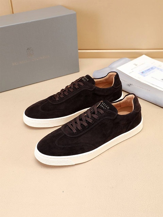 Замшевые кроссовки Brunello Cucinelli low-top - Brown