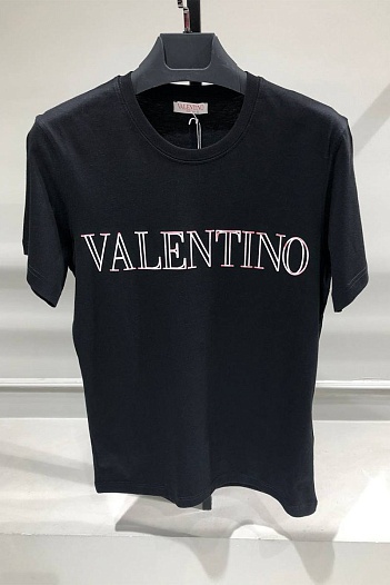 Мужская чёрная футболка Valentino   
