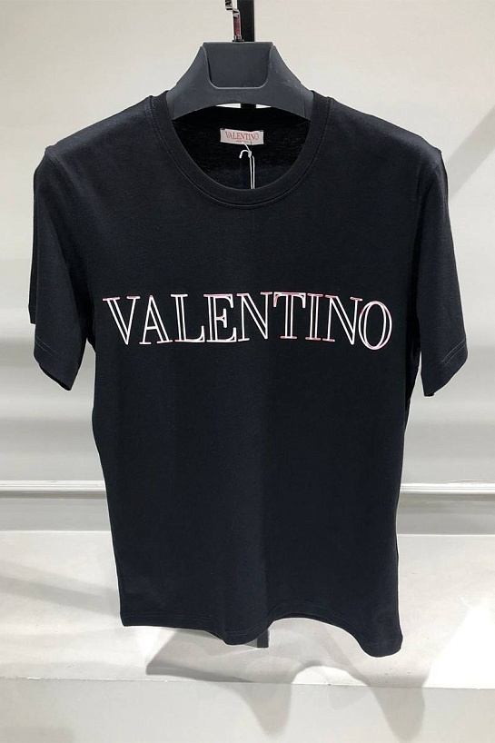 Мужская чёрная футболка Valentino