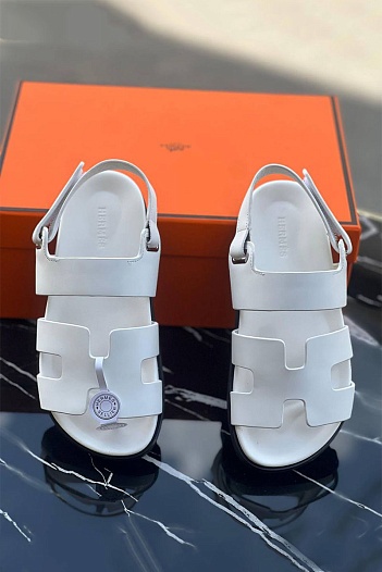Женские сандалии Hermes Chypre - White   