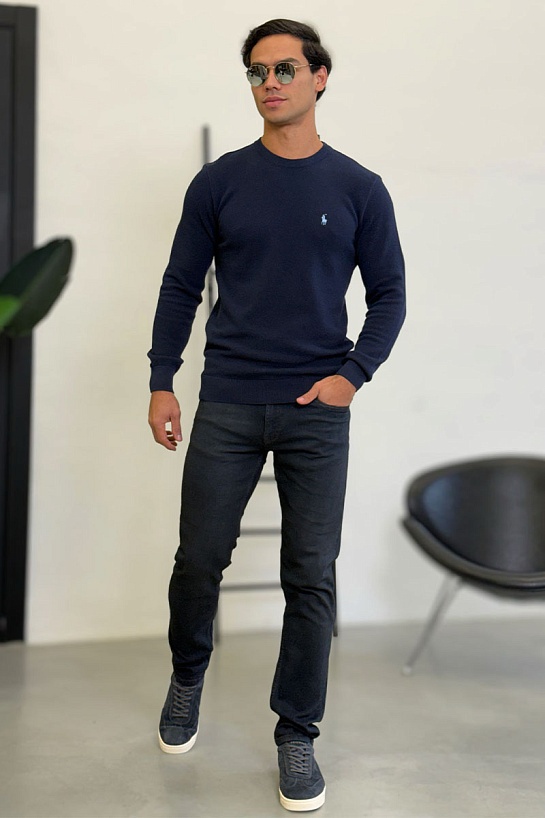 Мужские тёмно-синие джинсы Louis Vuitton