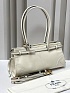 Кожаная белая сумка Prada Naplak Premium 32x15x11 см