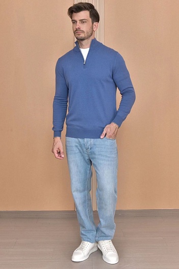 Кашемировый свитер Brunello Cucinelli Premium - Lake Blue   