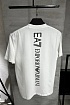 Мужская белая футболка Emporio Armani 7 logo-print