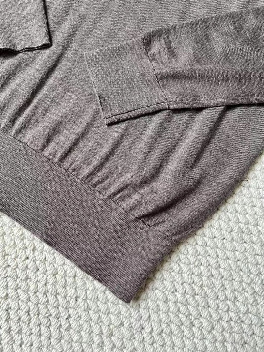 Поло с длинным рукавом Loro Piana Premium - Gray Coffee