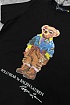 Мужская чёрная футболка Роlо Ralрh Lаurеn "Bear"