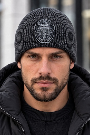 Шапка Billionaire logo-embroidered - Grey   