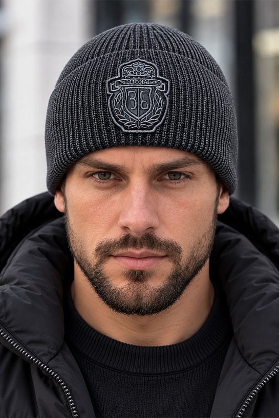 Шапка Billionaire logo-embroidered - Grey