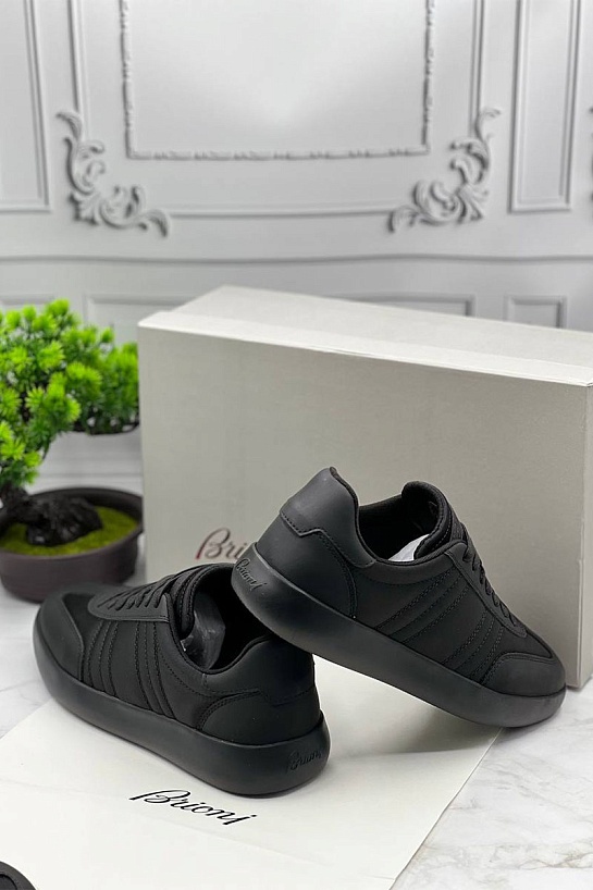 Мужские кроссовки Brioni чёрного цвета