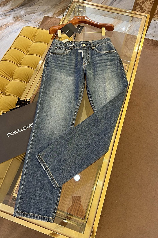 Мужские синие джинсы Dolce & Gabbana classic fit Premium