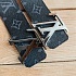 Кожаный ремень Louis Vuitton Monogram Eclipse (ширина 4 см)