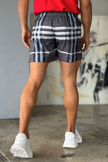 Мужские серые шорты Burberry London Check   