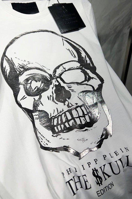 Футболка белого цвета Philipp Plein The Skull