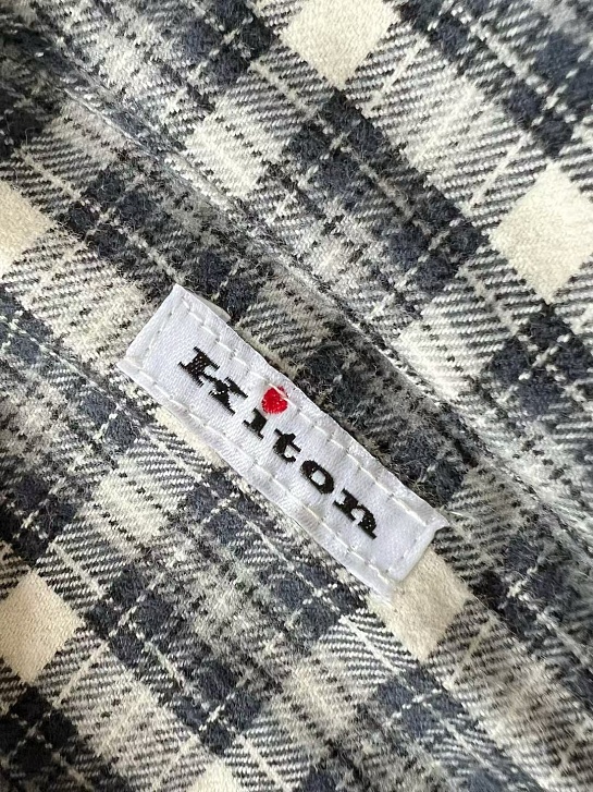 Мужская рубашка Kiton Premium - Light Blue