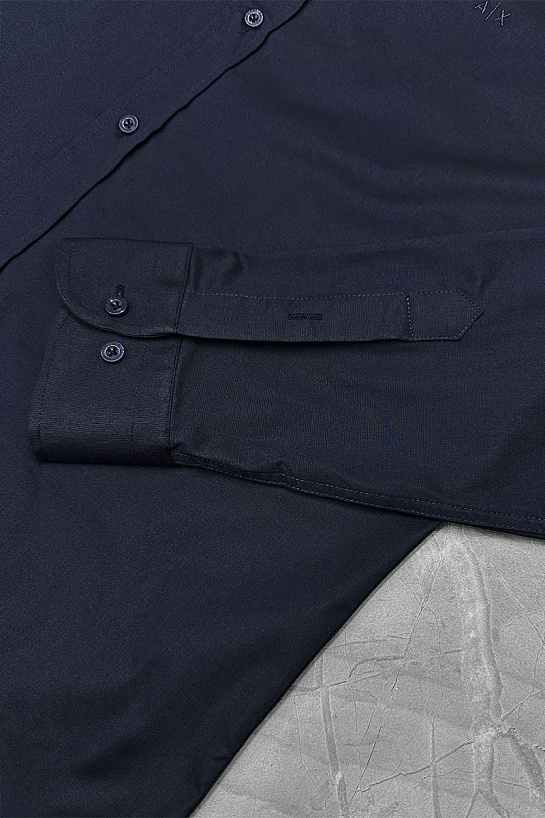 Мужская тёмно-синяя рубашка Armani Exchange