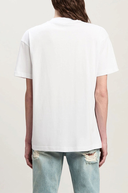 Белая футболка Palm Angels Los Angeles monogram spray