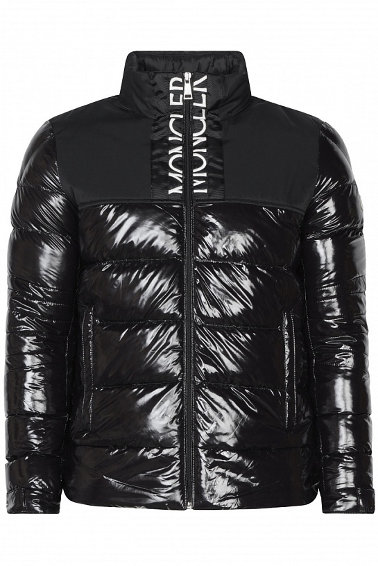 Мужская брендовая куртка Moncler чёрного цвета
