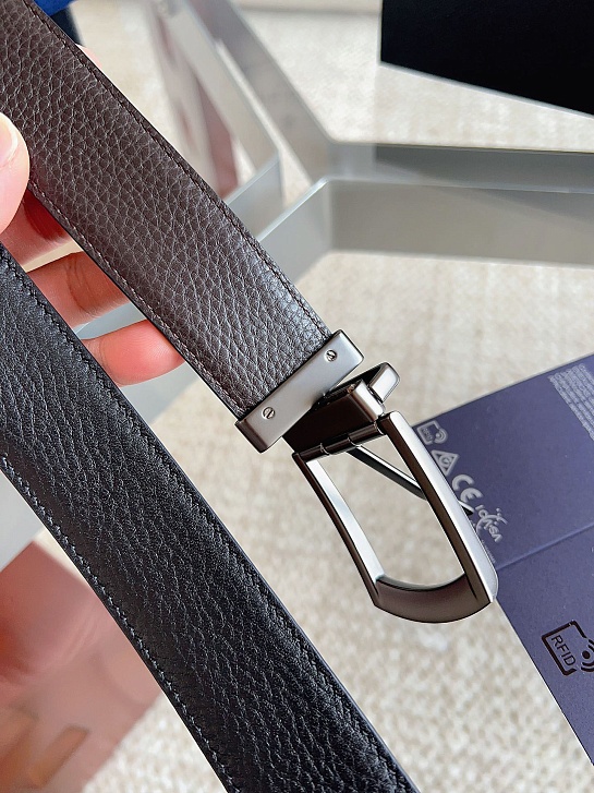 Двусторонний кожаный ремень Prada premium