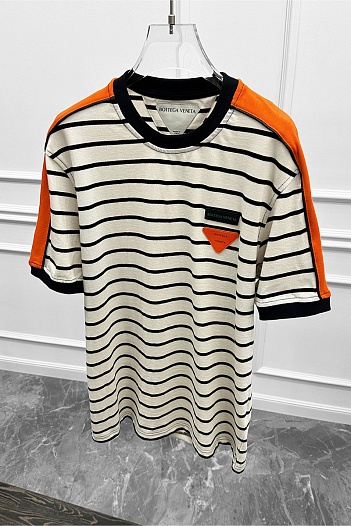 Оверсайз футболка Bottega Veneta - Beige / Orange   